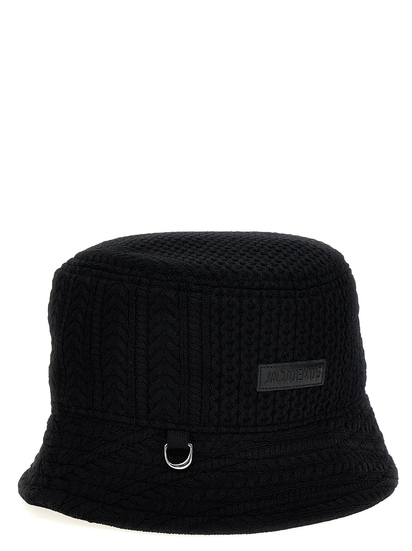 Bucket Hat by Jacquemus for unisex in nylon & viscose black features an cosmopolitan luxe silhouette, artfully capturing the essence of the cosmopolitan luxe Nylon & Viscose Bucket Hat design for a sophisticated look.