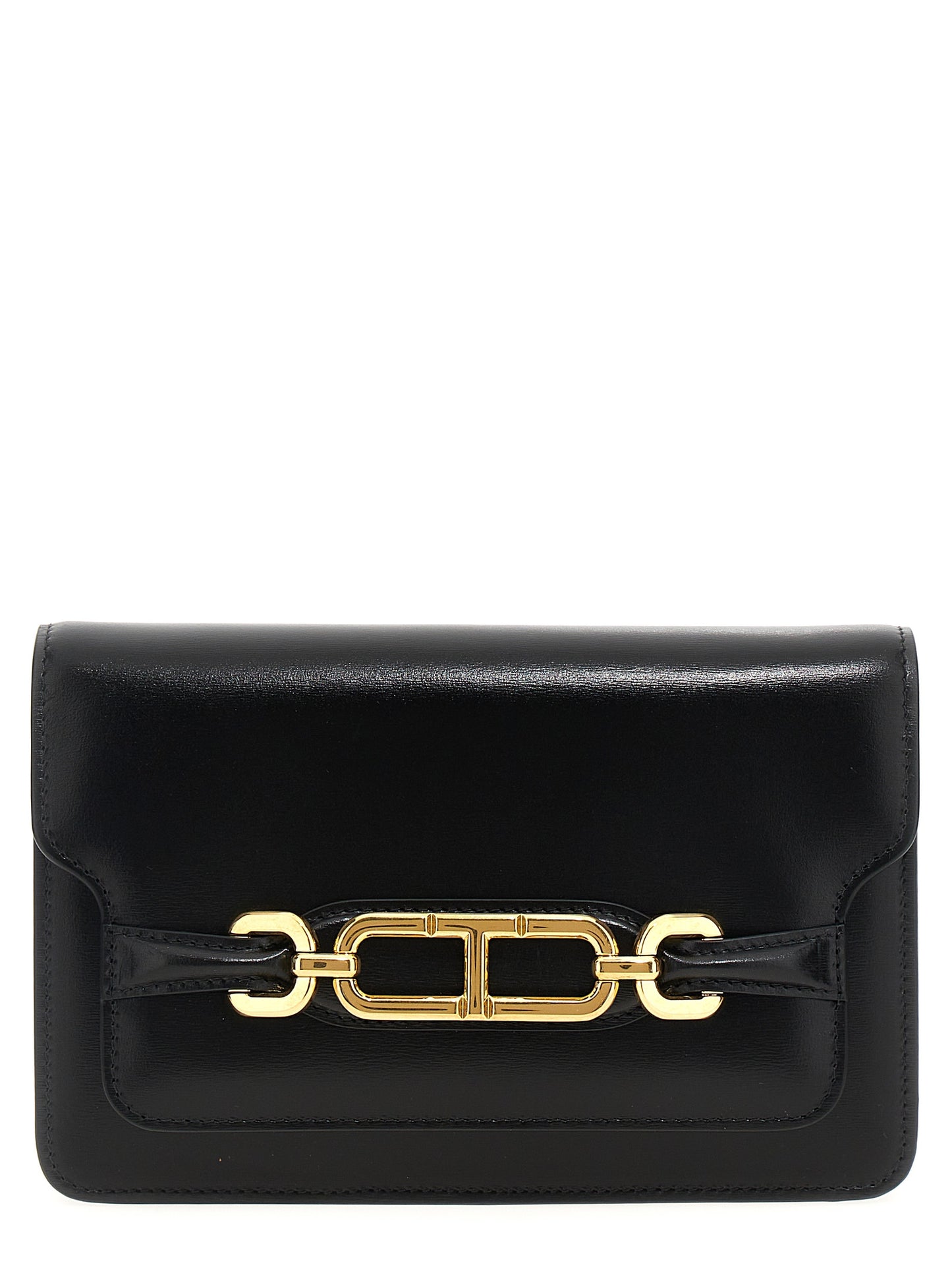 Tom Ford Leather & Metal Small Crossbody Handbag - Black
