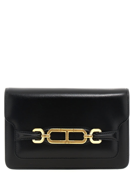 Tom Ford Leather & Metal Small Crossbody Handbag - Black