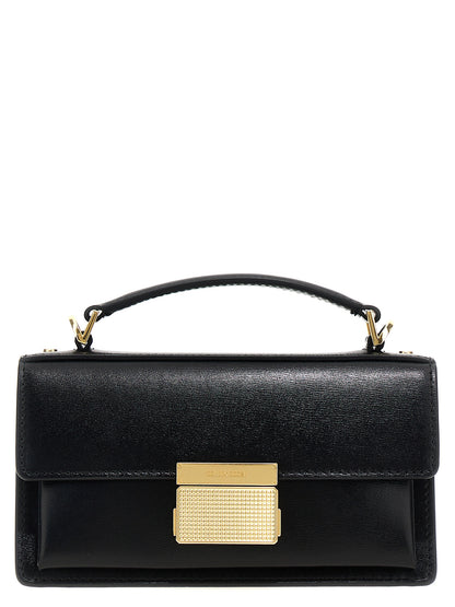 Small Handbag by Golden Goose for women in leather & metal black features a ornamental silhouette, showcasing a secure clip, ample , and ornamental shoulder-strap, handle & adjustable-strap for a sophisticated look.