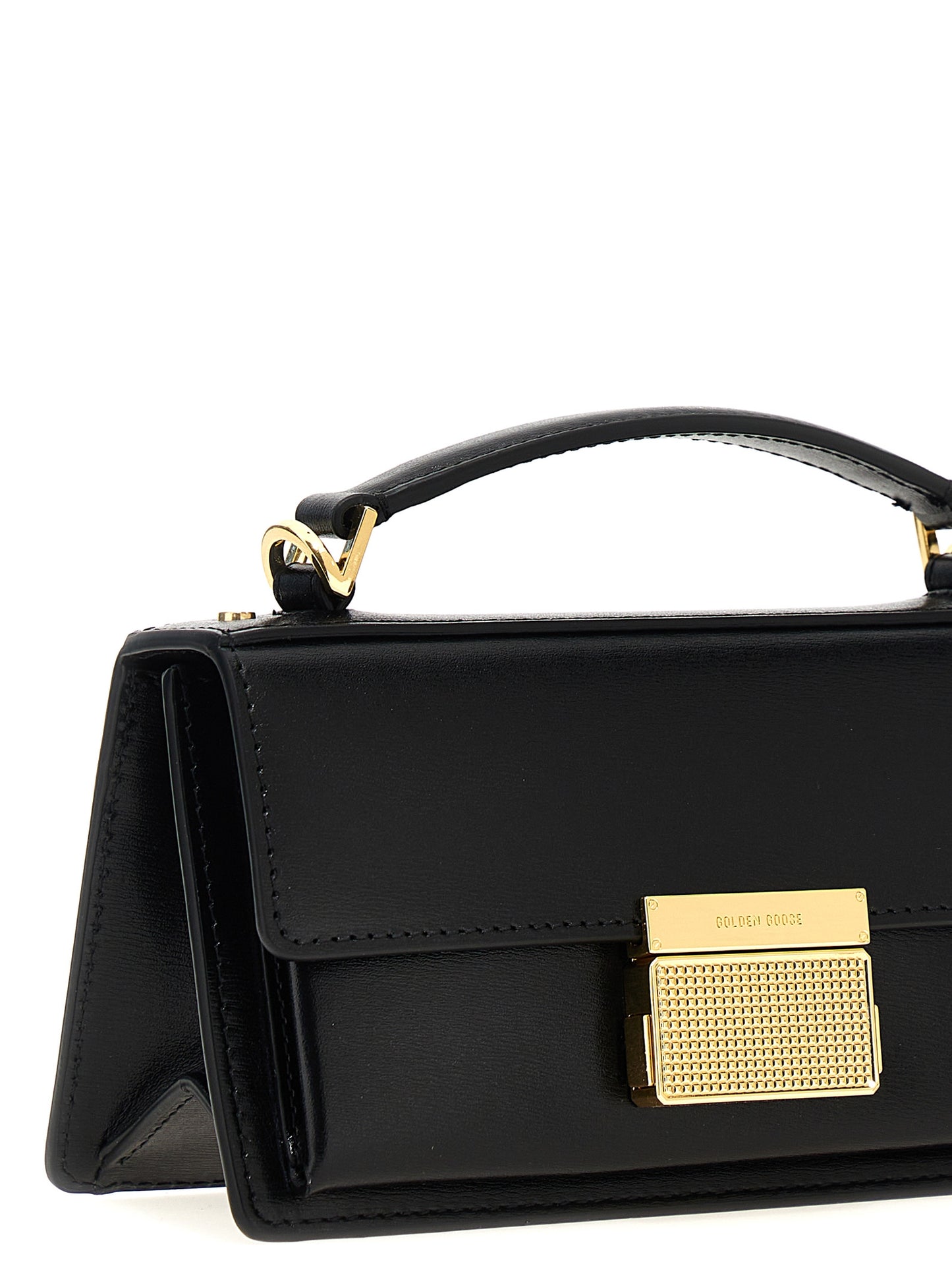 Small Handbag by Golden Goose for women in leather & metal black features a exquisite silhouette, showcasing a secure clip and exquisite with versatile shoulder-strap, handle & adjustable-strap for a exquisite finish.