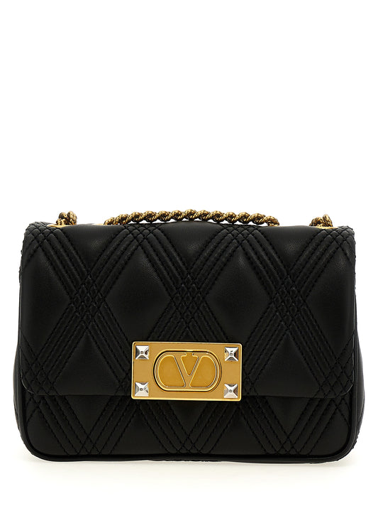 Quilted Shoulder Bag by Valentino Garavani for women in lamb leather black & signature features a effortless sophistication silhouette, secured by a with ample and versatile shoulder-strap for a effortless sophistication finish.