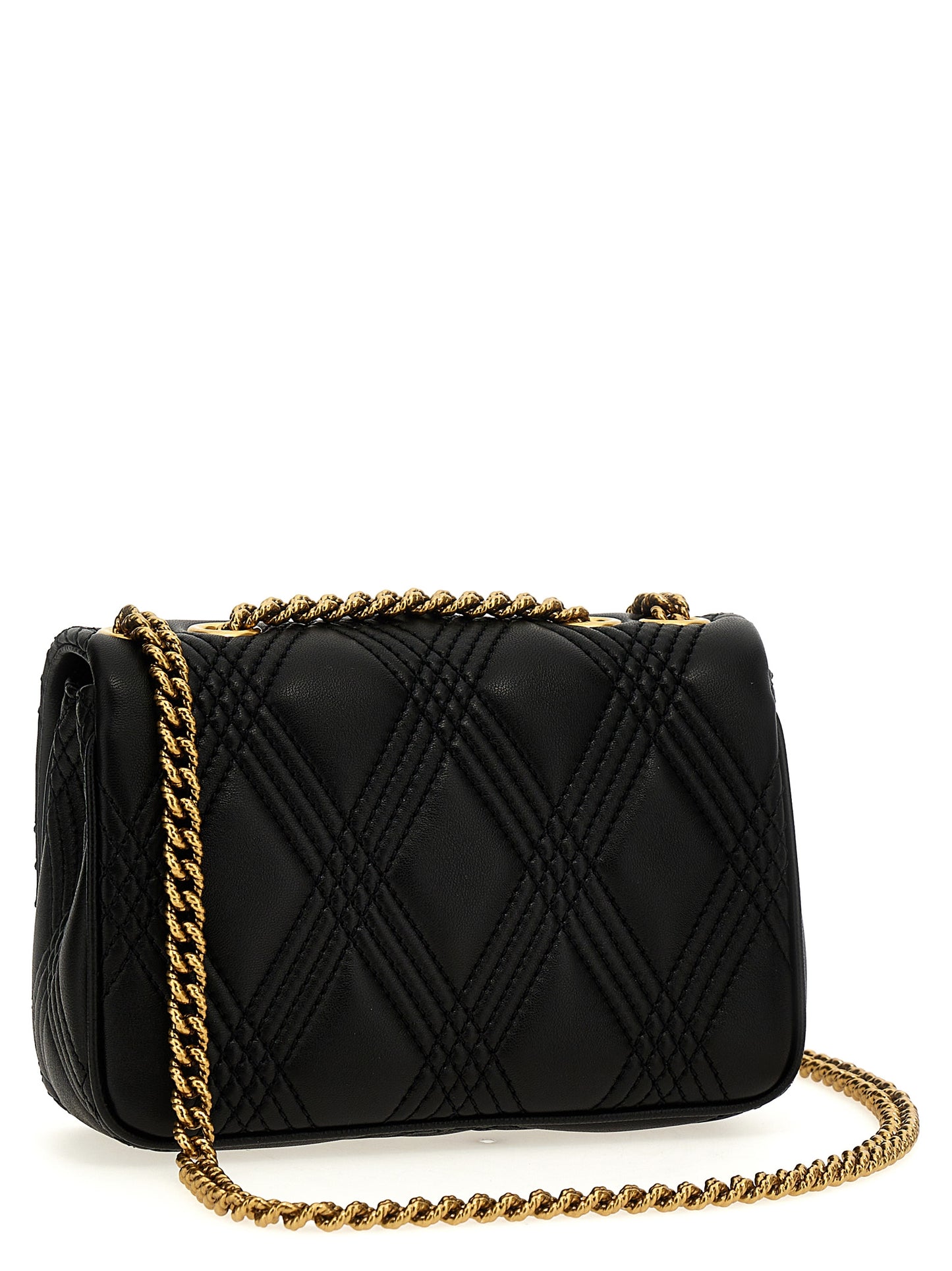 Quilted Shoulder Bag by Valentino Garavani for women in lamb leather black & signature features a stately silhouette, showcasing a secure , ample , and stately shoulder-strap for a stately finish.