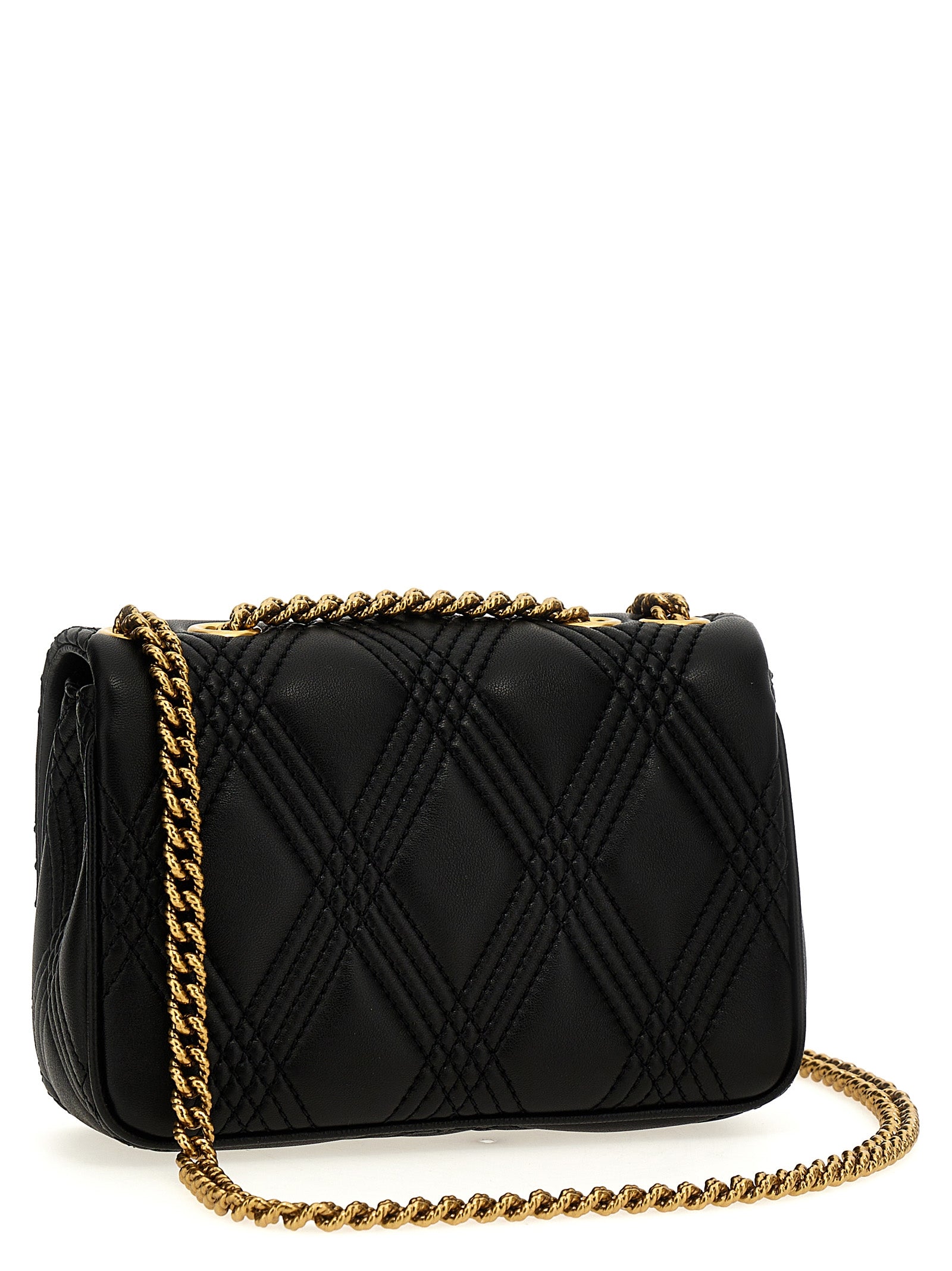 Quilted Shoulder Bag by Valentino Garavani for women in lamb leather black & signature features a stately silhouette, showcasing a secure , ample , and stately shoulder-strap for a stately finish.