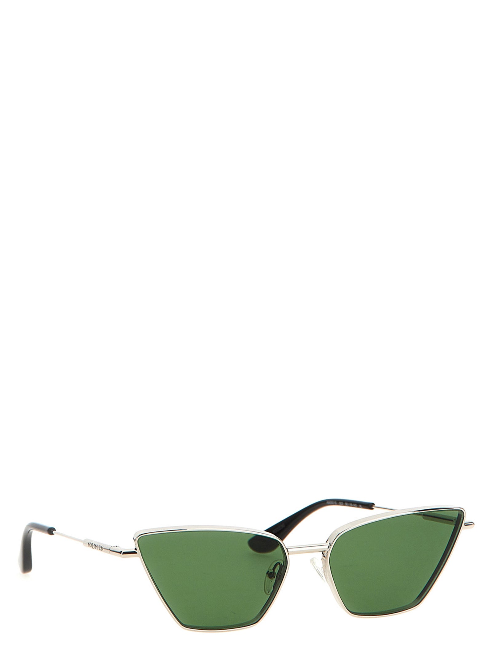 Sunglasses by Alexander McQueen for women in silk twill multicolor features an effortlessly chic cat-eye frame design with multicolor coloured frame detailing and for a effortlessly chic aesthetic.