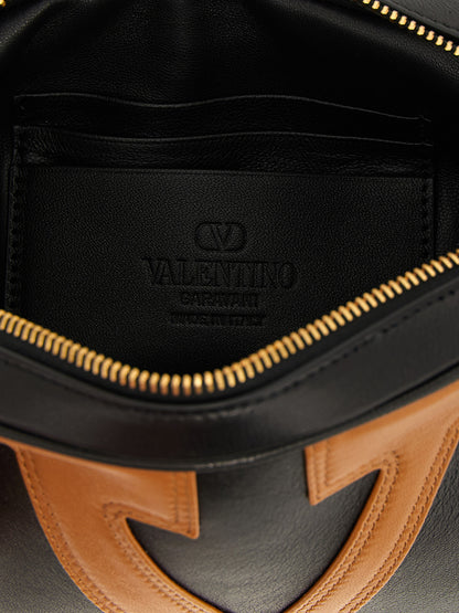 Crossbody Messenger Handbag by Valentino Garavani for unisex in polyester brown & signature features an versatile silhouette, showcasing a secure zipper and versatile with versatile crossbody-strap, shoulder-strap & adjustable-strap for a versatile finish.