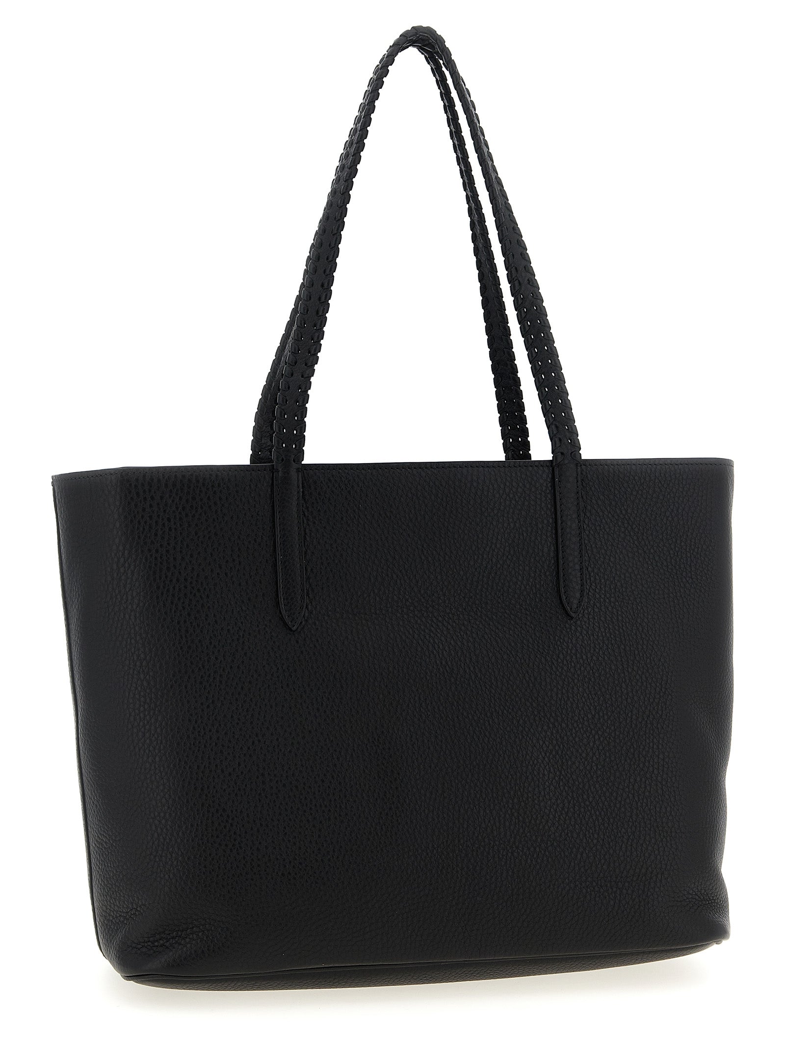 Shopper Tote Bag by Valentino Garavani for women in bos taurus calf suede leather black & signature features an jet-set Nellcote V Logo Bos Taurus Calf Suede Leather Shopper Tote Bag design with a secure zipper, ample , and versatile handle for an jet-set finish.