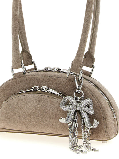 Mini Shoulder Bag by Self-Portrait for women in lamb leather gray features a effortless chic silhouette with a secure zipper, ample , and versatile shoulder-strap & handle for a effortless chic finish.