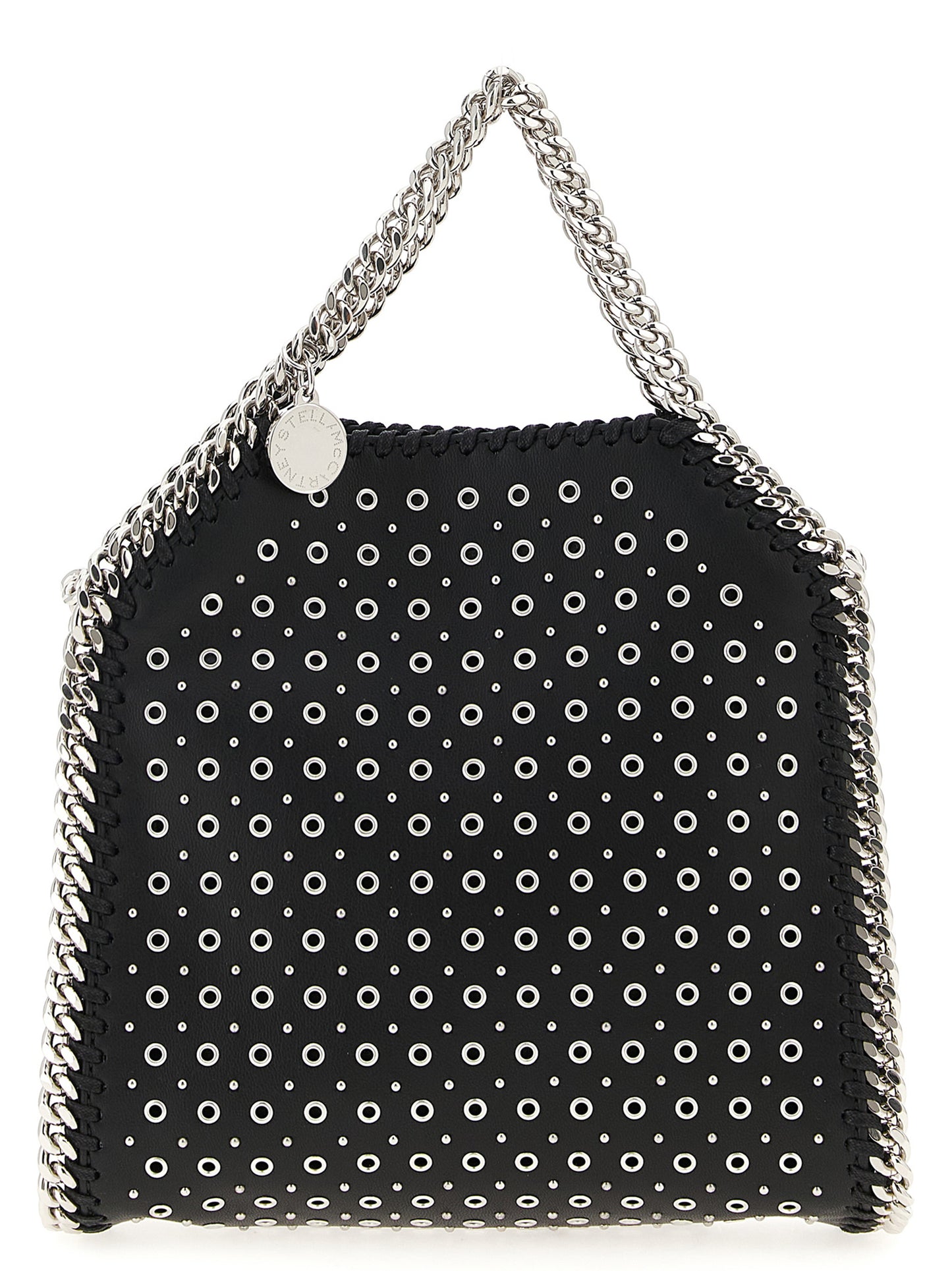 Handbag by Stella McCartney for women in polyurethane leather black features a exquisite silhouette, showcasing a secure magnetic and exquisite with versatile shoulder-strap & handle for a exquisite finish.