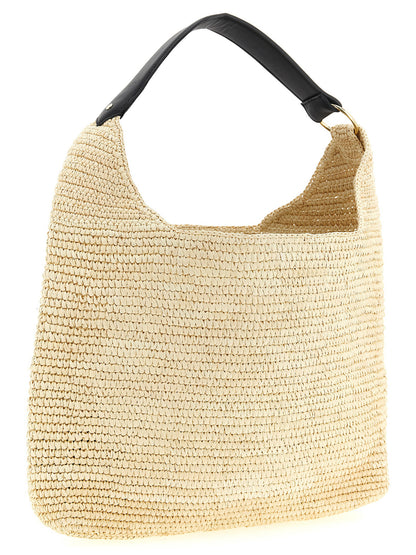 Shoulder Bag by Maison Michel for women in polyurethane leather & rubber beige features a effortless sophistication silhouette, secured by a with ample and versatile shoulder-strap & handle for a effortless sophistication finish.