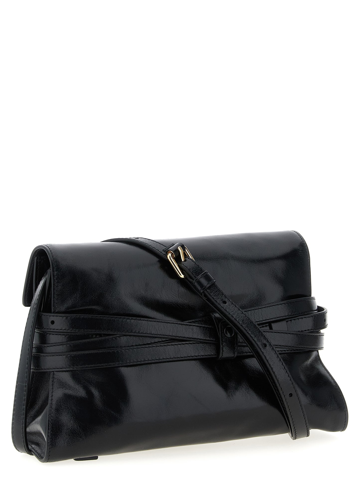 Crossbody Flap Handbag by Moschino for women in leather black features a versatile chic silhouette, meticulously detailed with a secure flap & magnetic, ample , and versatile crossbody-strap, shoulder-strap, adjustable-strap & belt-strap.