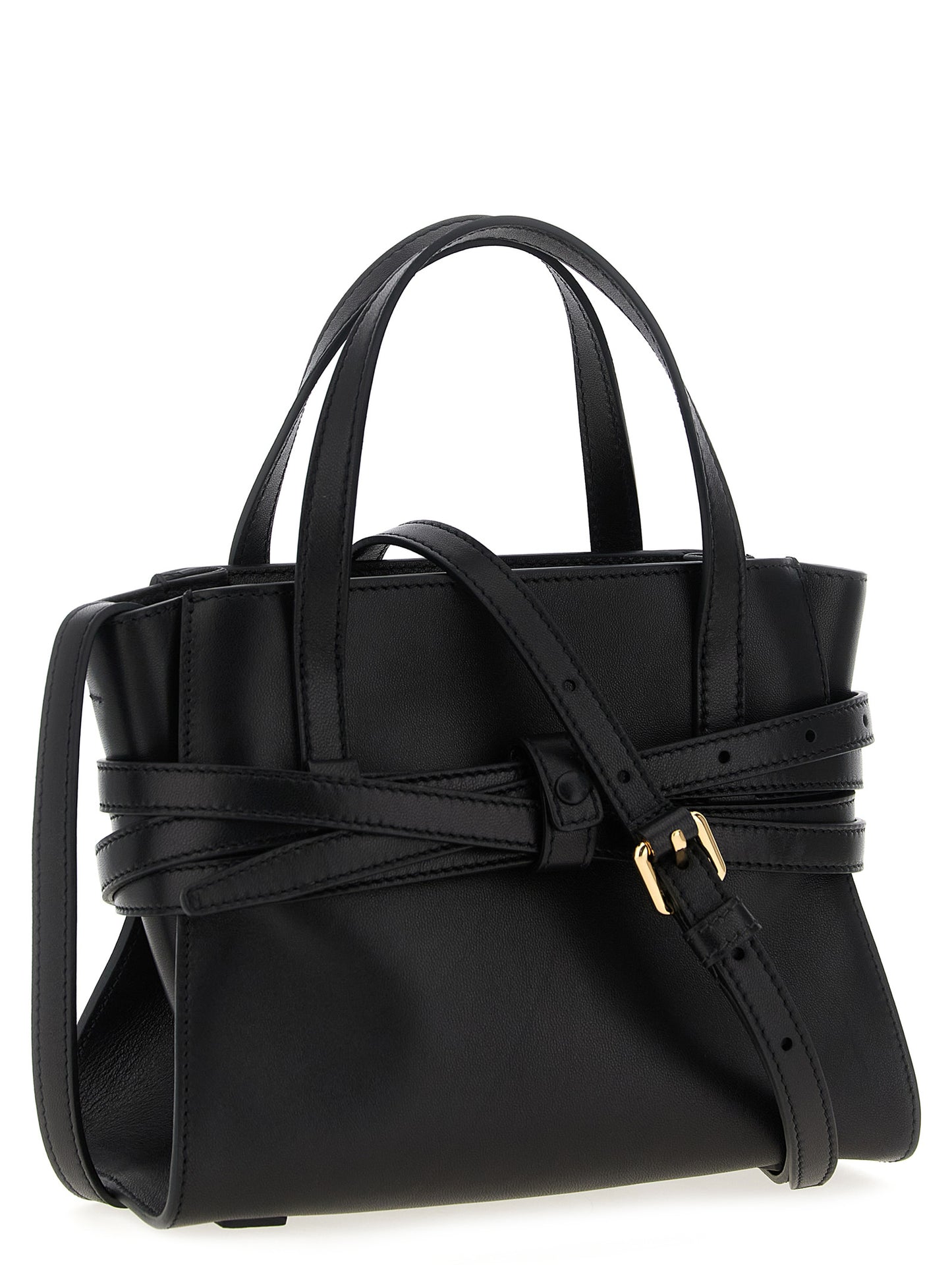 Small Handbag by Moschino for women in polyester leather black features a exquisite silhouette, showcasing a secure zipper and exquisite with versatile shoulder-strap, adjustable-strap, belt-strap & handle for a exquisite finish.