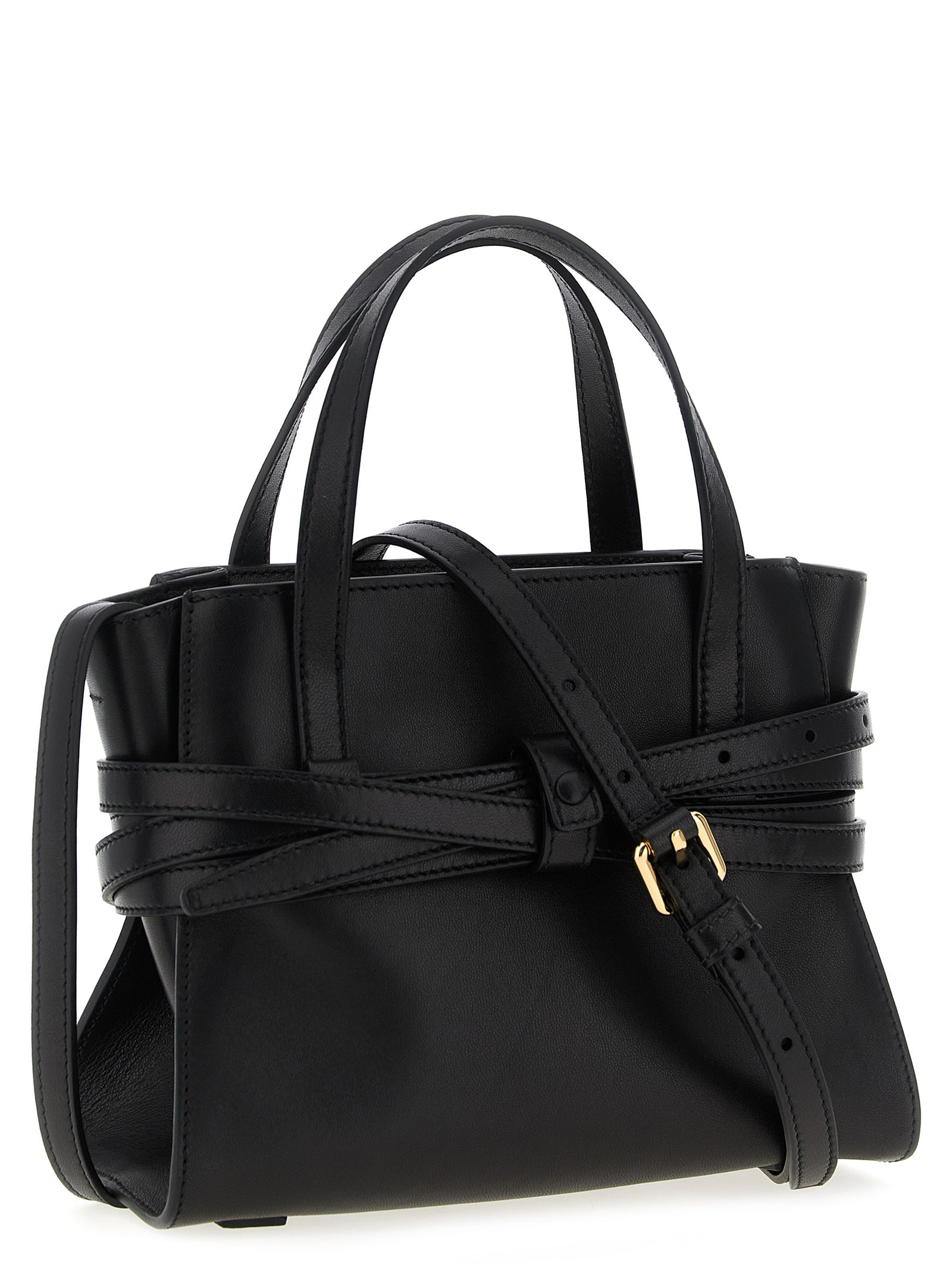 Small Handbag by Moschino for women in polyester leather black features a exquisite silhouette, showcasing a secure zipper and exquisite with versatile shoulder-strap, adjustable-strap, belt-strap & handle for a exquisite finish.