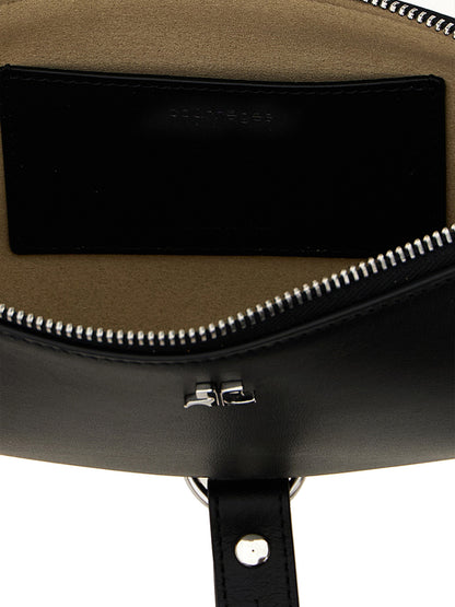 Shoulder Bag by Courrèges for women in calfskin leather black features a effortless chic silhouette with a secure zipper, ample , and versatile shoulder-strap, adjustable-strap & handle for a effortless chic finish.