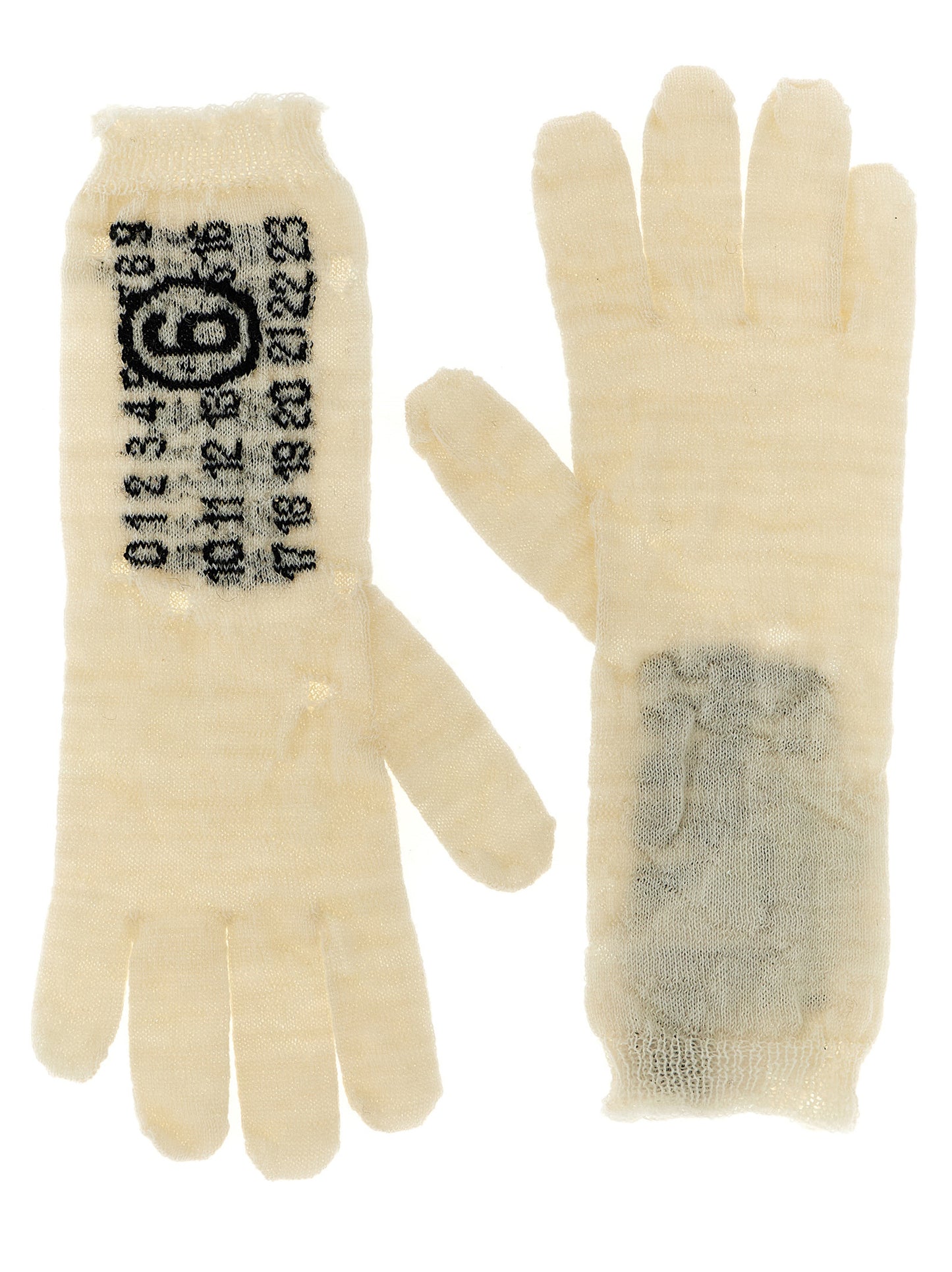 MM6 Maison Margiela Bicolor Virgin Wool Gloves