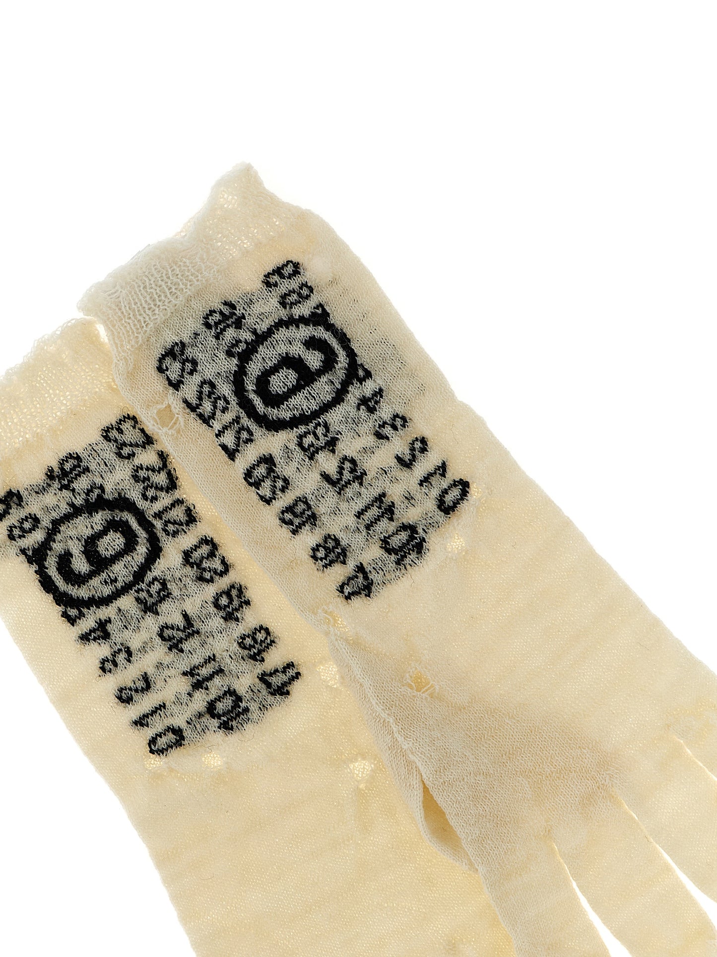 MM6 Maison Margiela Bicolor Virgin Wool Gloves
