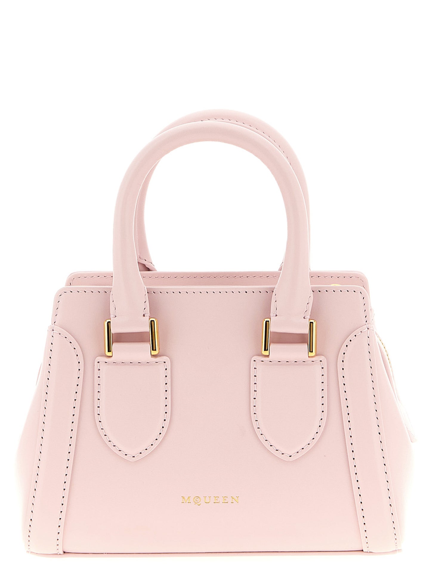 Mini Handbag by Alexander McQueen for women in calfskin leather multicolor & pink presents a ornamental silhouette, showcasing a secure zipper, ample , and versatile shoulder-strap & handle for a ornamental finish.