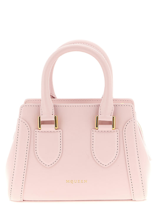 Mini Handbag by Alexander McQueen for women in calfskin leather multicolor & pink presents a ornamental silhouette, showcasing a secure zipper, ample , and versatile shoulder-strap & handle for a ornamental finish.