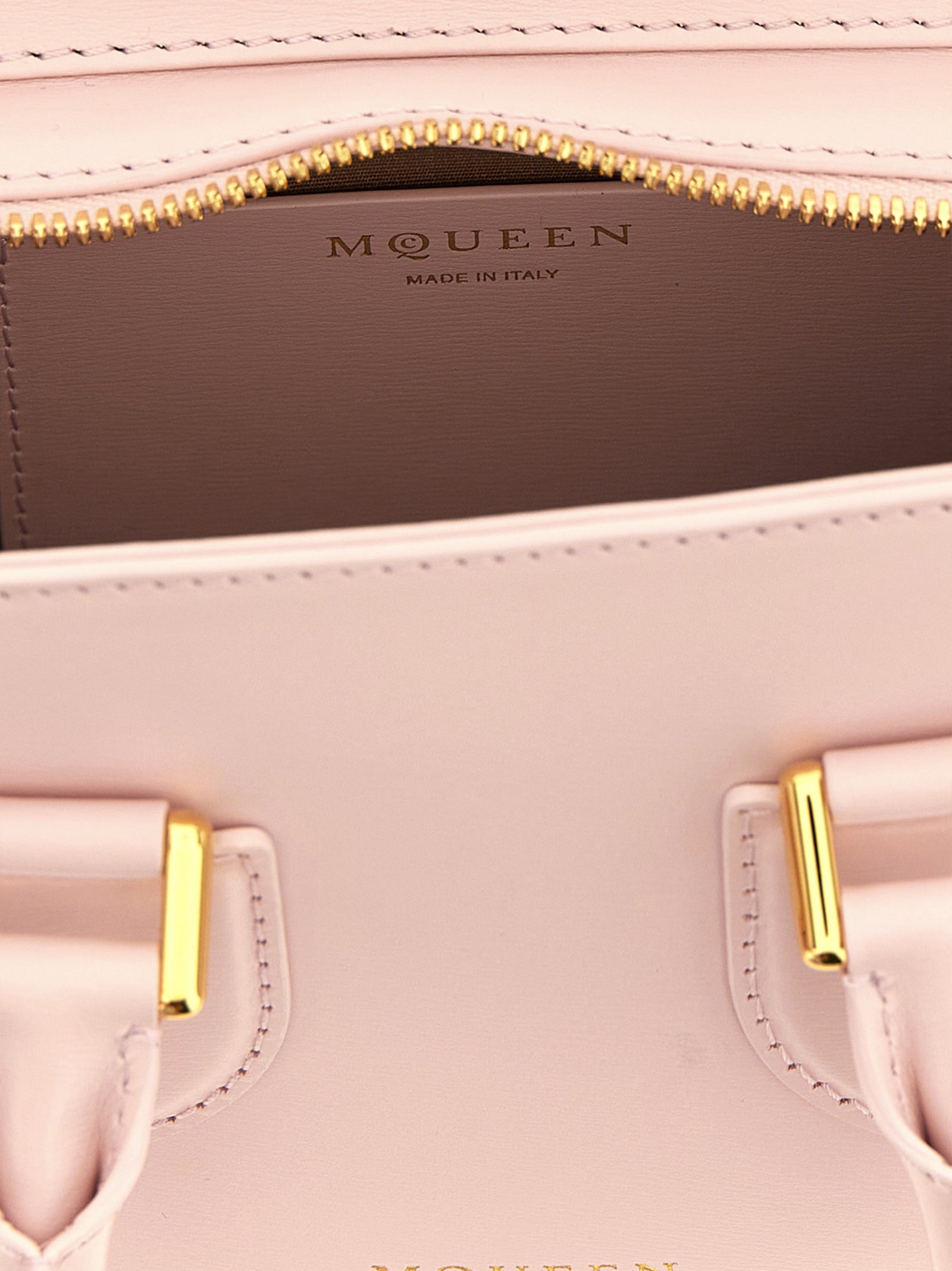Mini Handbag by Alexander McQueen for women in calfskin leather multicolor & pink features a refined silhouette, showcasing a secure zipper, organized , and versatile shoulder-strap & handle for a refined finish.