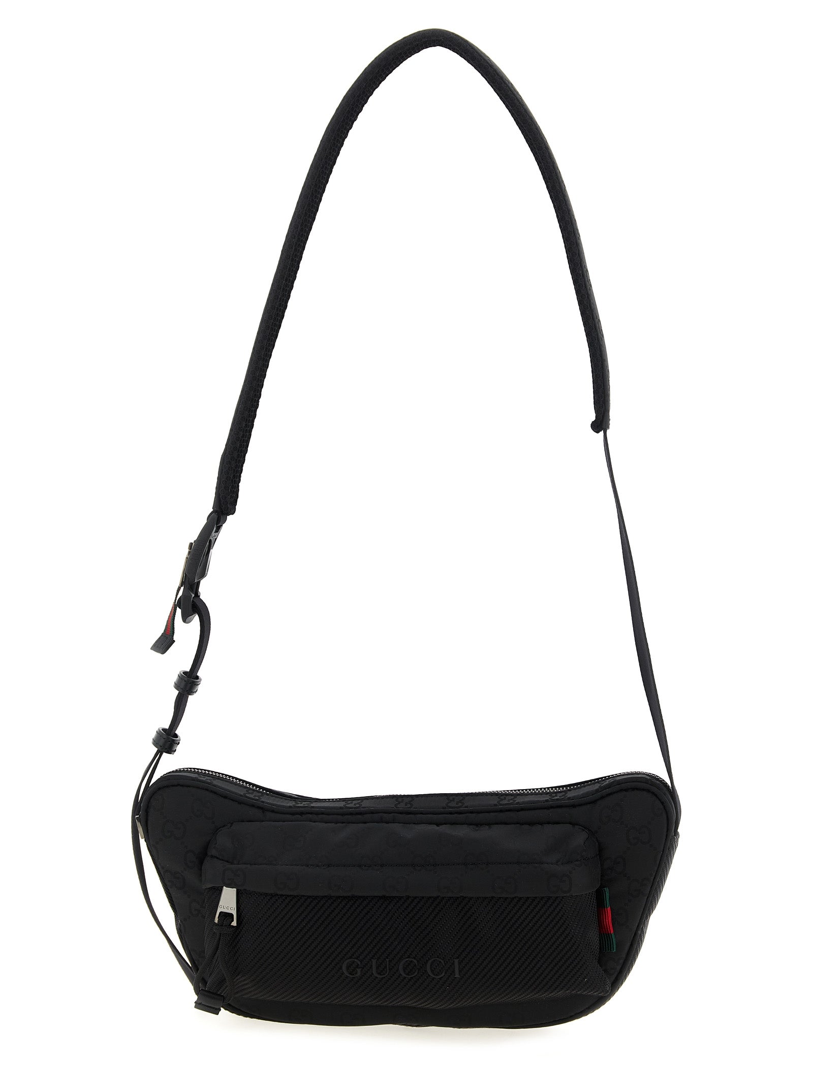 Large Crossbody Messenger Bag by Gucci for men in nylon polyester & polyethylene black features a artisanal Gg Nexus Nylon Polyester & Polyethylene Large Crossbody Messenger Bag design with a secure zipper, ample external-pockets, and versatile crossbody-strap, shoulder-strap & adjustable-strap for a artisanal finish.