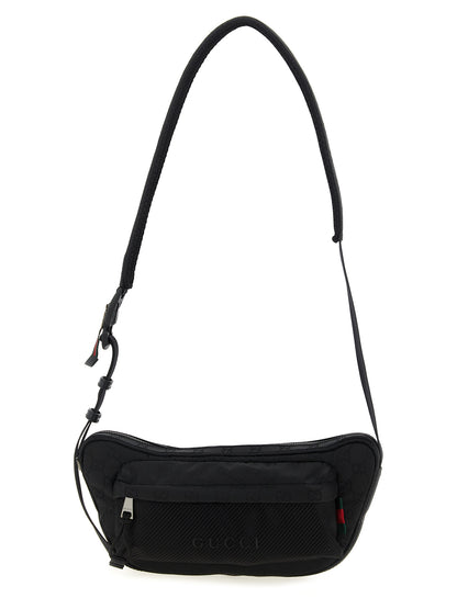 Large Crossbody Messenger Bag by Gucci for men in nylon polyester & polyethylene black features a artisanal Gg Nexus Nylon Polyester & Polyethylene Large Crossbody Messenger Bag design with a secure zipper, ample external-pockets, and versatile crossbody-strap, shoulder-strap & adjustable-strap for a artisanal finish.