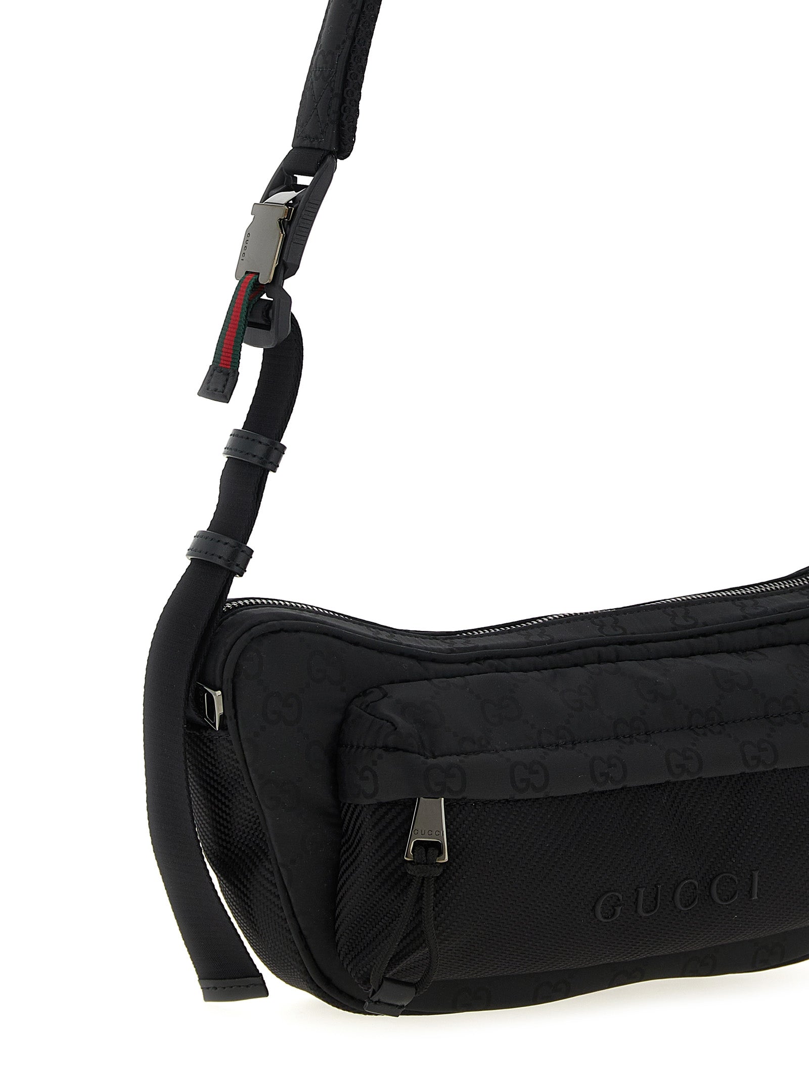 Large Crossbody Messenger Bag by Gucci for men in nylon polyester & polyethylene black features a artisanal Gg Nexus Nylon Polyester & Polyethylene Large Crossbody Messenger Bag design with a secure zipper, ample external-pockets, and versatile crossbody-strap, shoulder-strap & adjustable-strap for a artisanal look.