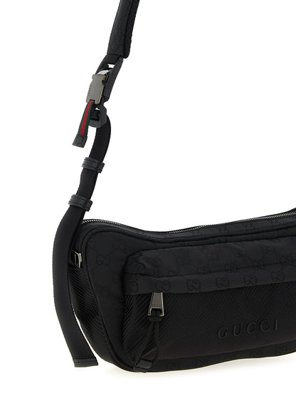 Large Crossbody Messenger Bag by Gucci for men in nylon polyester & polyethylene black features a artisanal Gg Nexus Nylon Polyester & Polyethylene Large Crossbody Messenger Bag design with a secure zipper, ample external-pockets, and versatile crossbody-strap, shoulder-strap & adjustable-strap for a artisanal look.