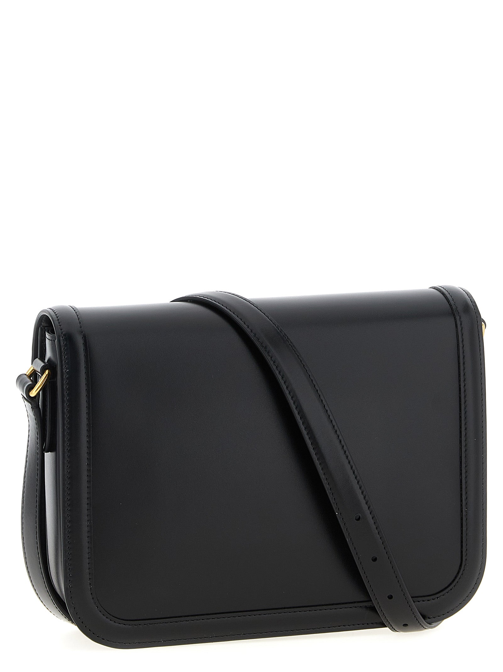 Shoulder Flap Bag by Valentino Garavani for unisex in calfskin leather black & signature features an effortlessly chic silhouette with a secure flap & magnetic, ample , and versatile shoulder-strap & adjustable-strap for effortlessly chic everyday luxury.