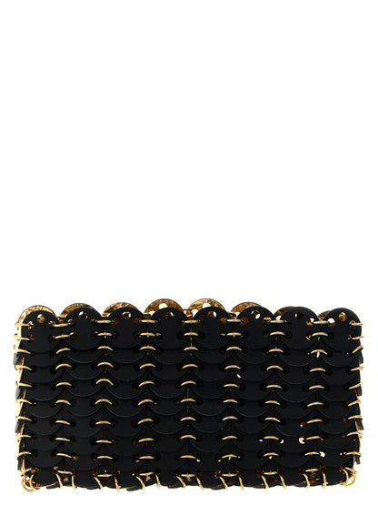 Crossbody Handbag by Paco Rabanne for women in bos taurus calf suede leather black showcases a versatile sophistication silhouette, featuring a secure magnetic, versatile sophistication , and versatile crossbody-strap & shoulder-strap for a versatile sophistication finish.