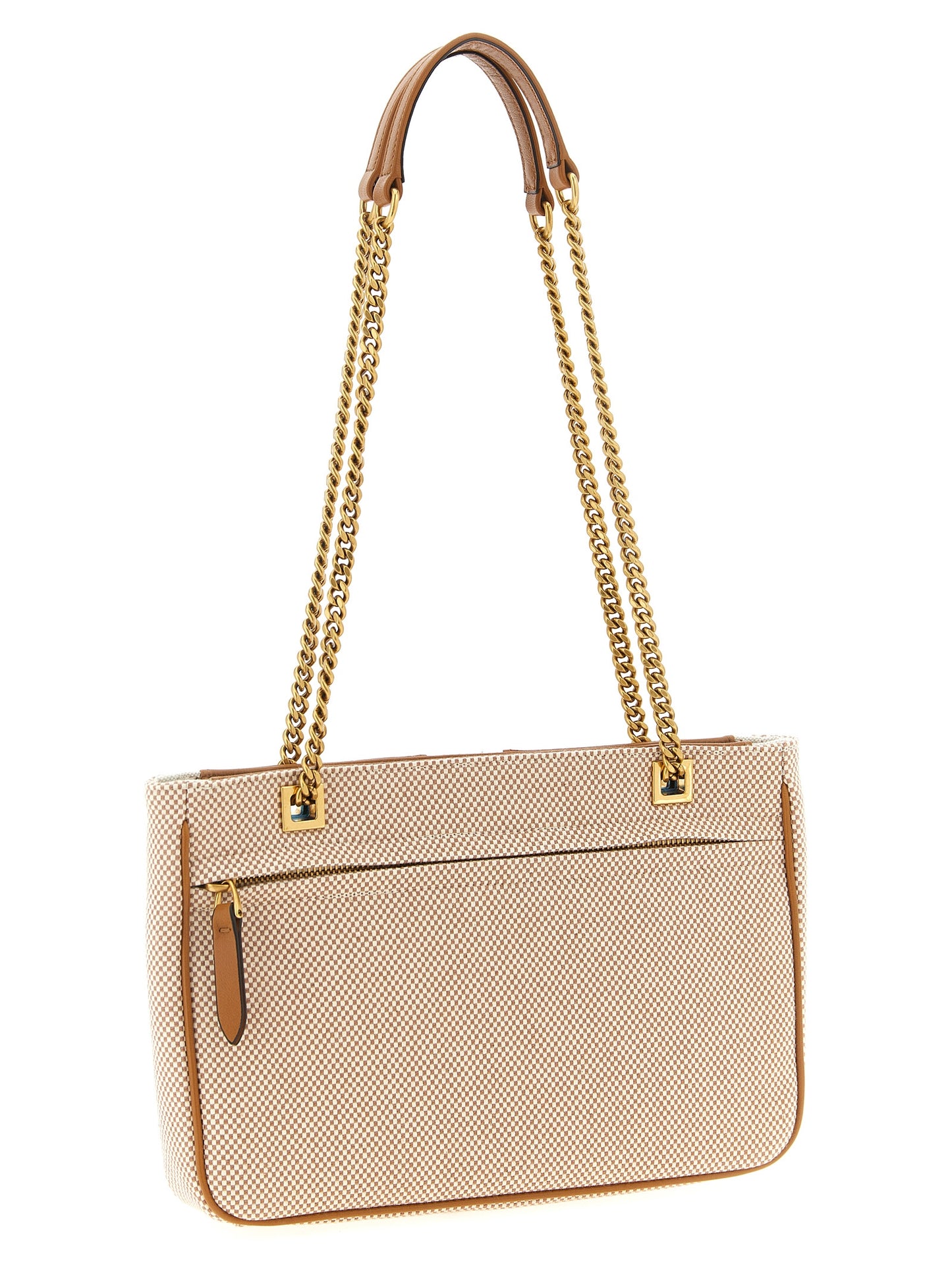 Small Shoulder Bag by Valentino Garavani for men in cotton polyester canvas brown & signature features a effortless chic silhouette with a secure zipper, ample , and versatile shoulder-strap & handle for a effortless chic finish.