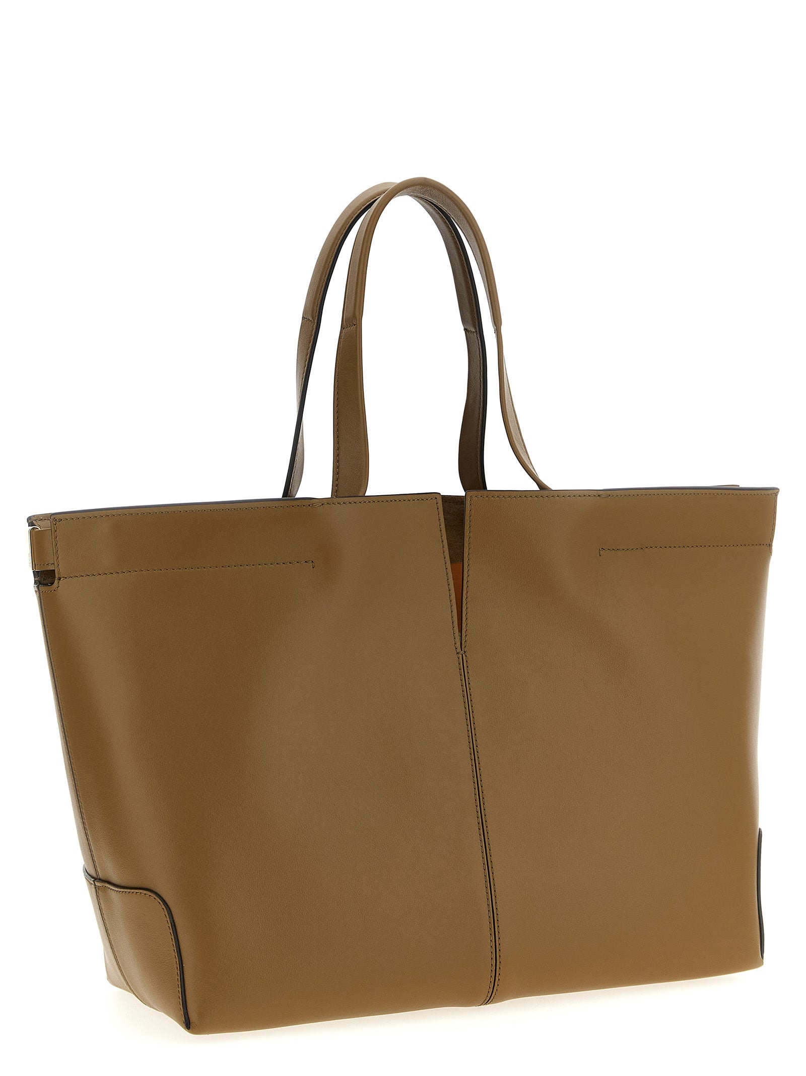This Shopper Tote Clutch Bag by Tod's for women in calfskin leather bicolour & green features an jet-set Di Bag Folio Calfskin Leather Shopper Tote Clutch design with a secure snap & button, ample , and jet-set .