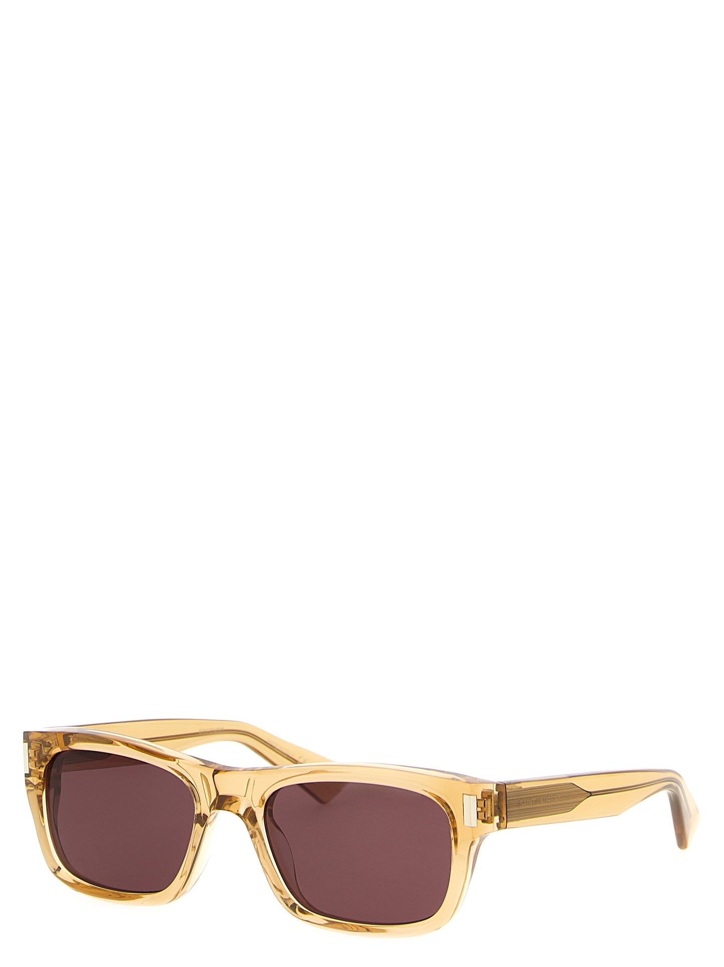 Saint Laurent Bear City Silicone Resin & Acetate Sunglasses - Beige