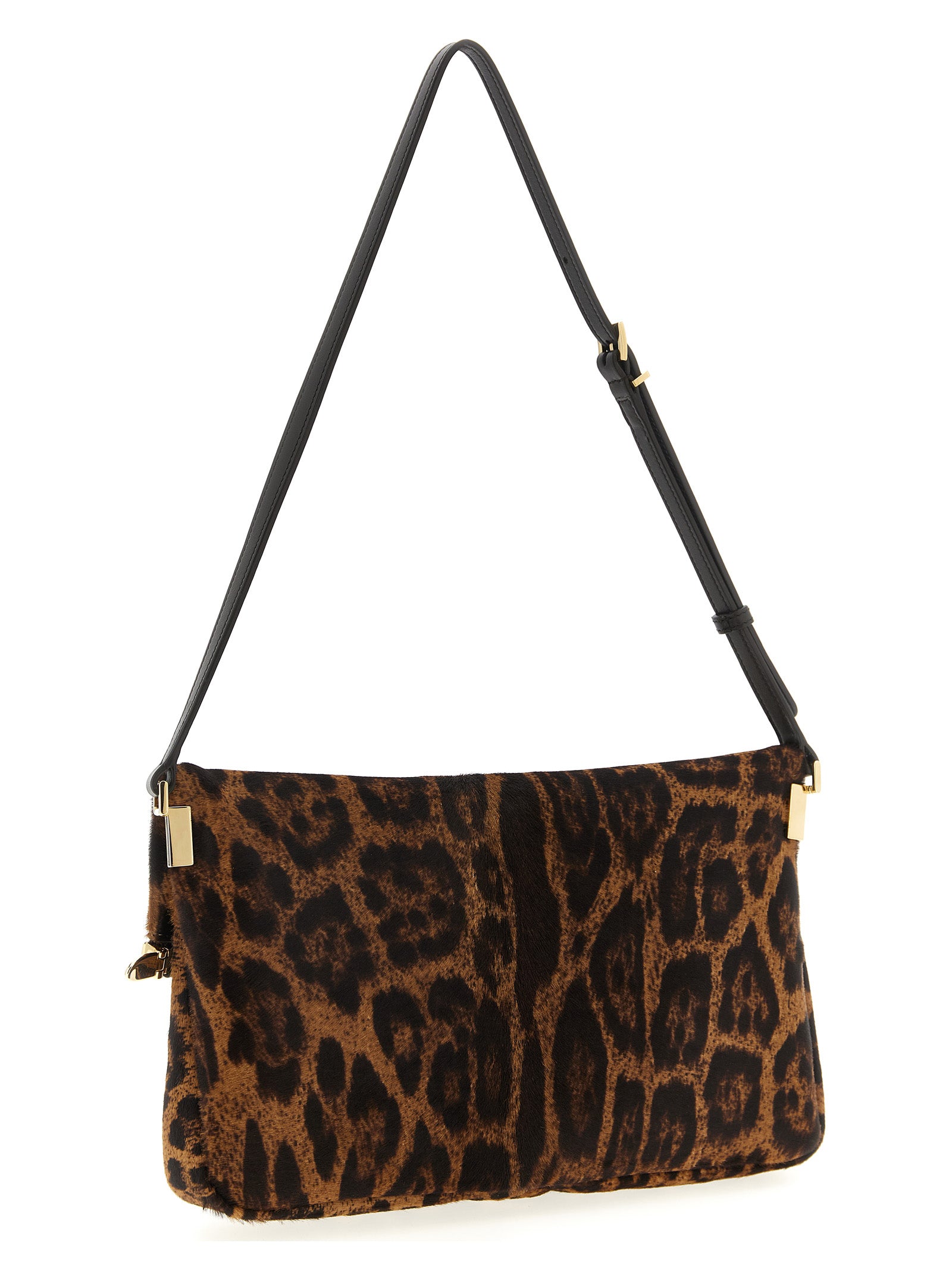 Shoulder Flap Bag by Tod's for women in calfskin leather animal, brown, magenta & print features a effortless chic silhouette with a secure snap, flap & zipper, ample , and versatile shoulder-strap, adjustable-strap & handle for a effortless chic finish.