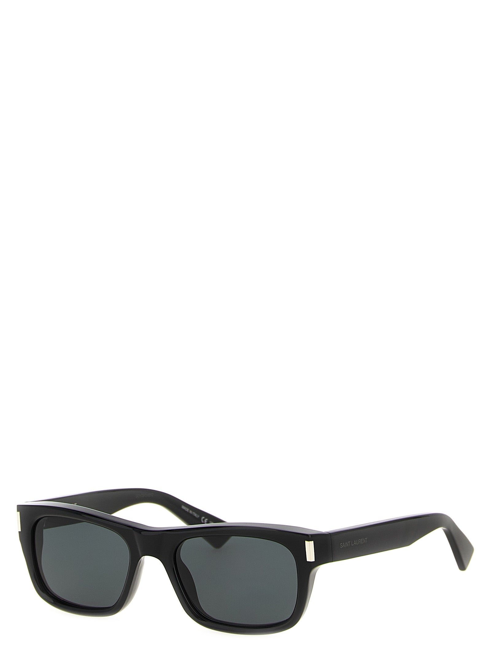 Sunglasses by Saint Laurent for men in silicone resin & acetate black features an timeless with black coloured frame frames and for a timeless finish.
