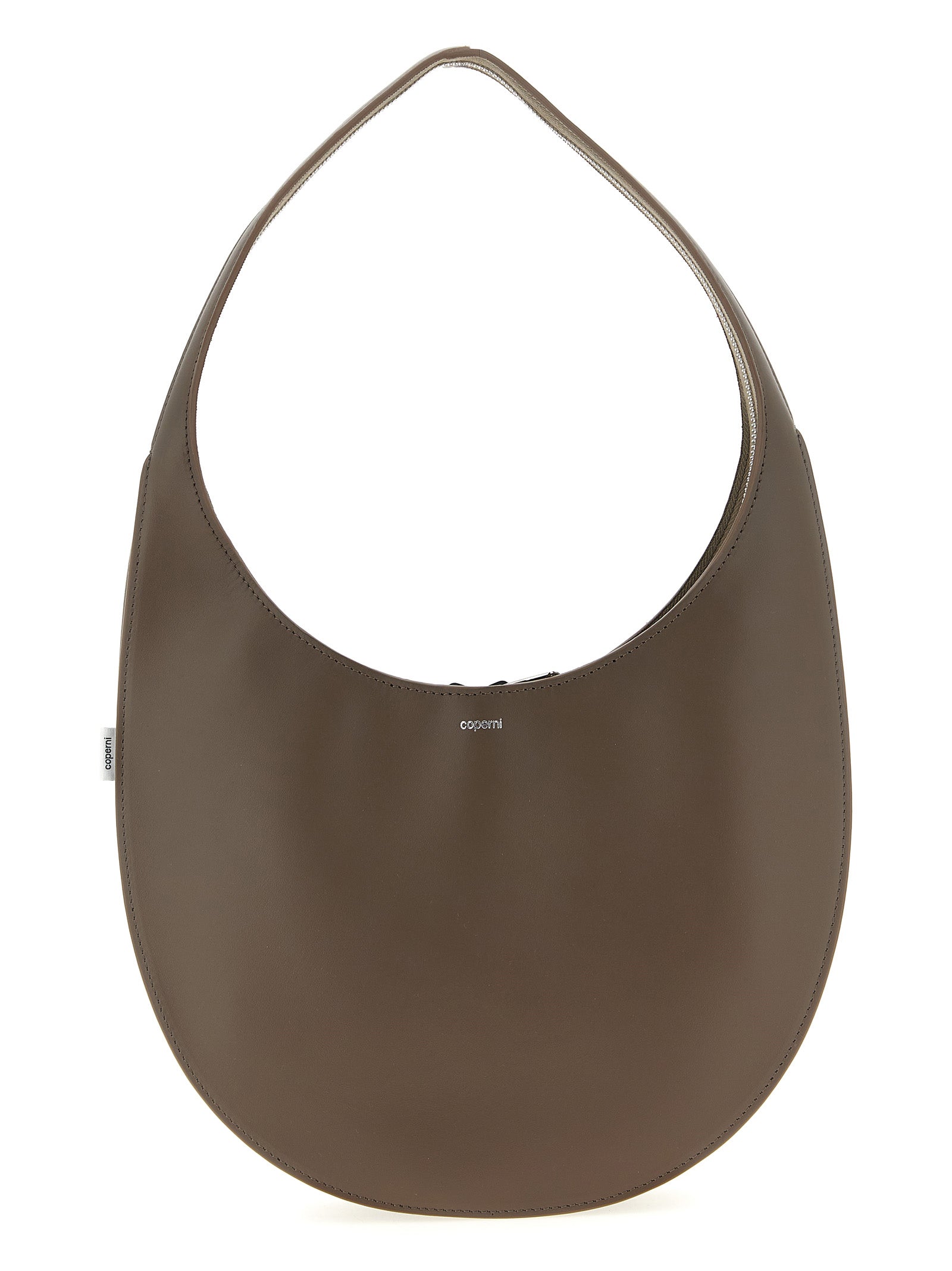 Medium Shoulder Bag by Coperni for women in bos taurus calf suede leather brown features a stately silhouette, showcasing a secure zipper, ample , and stately shoulder-strap for a stately finish.
