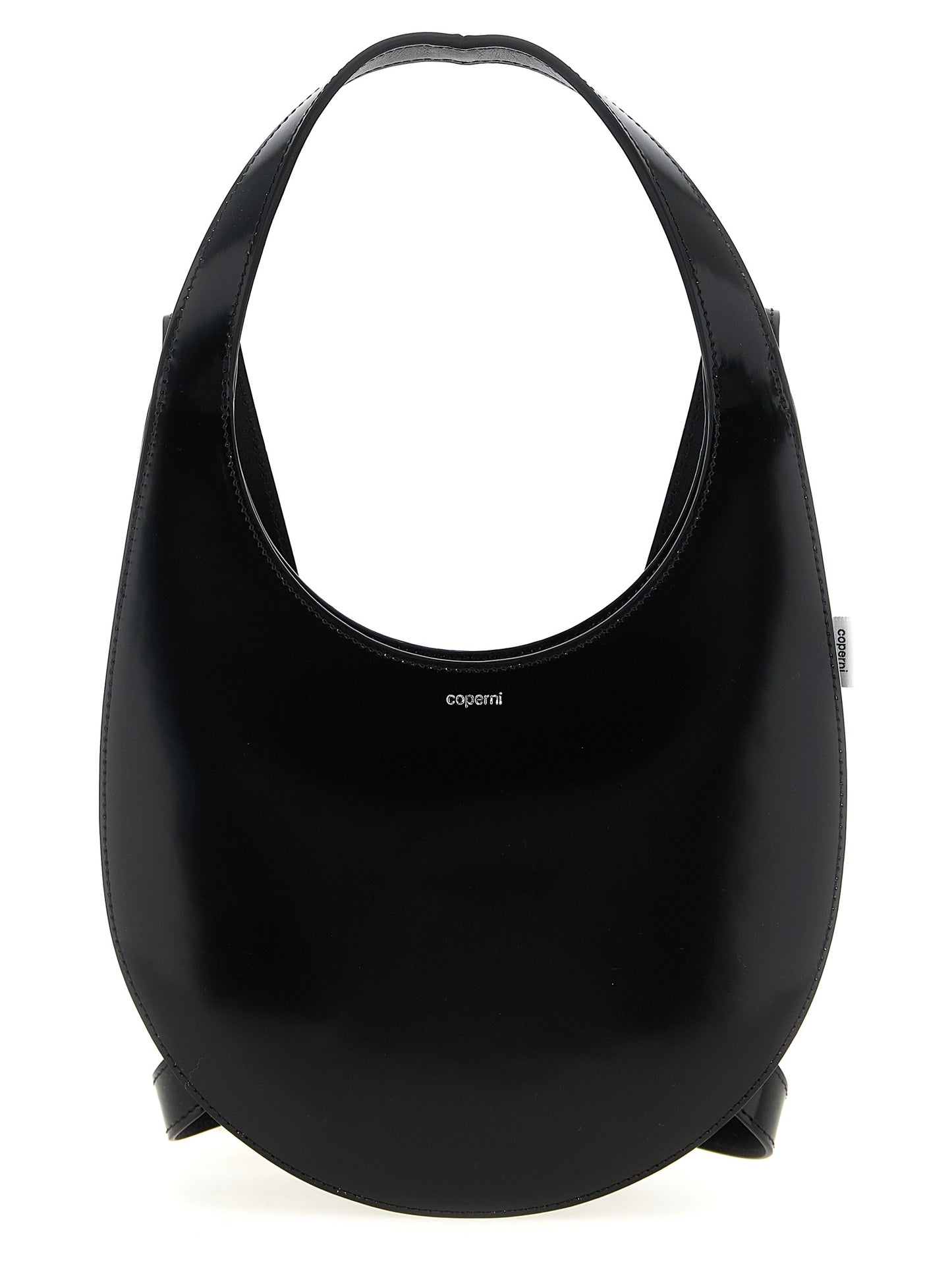 Backpack by Coperni for women in leather & metal black features an stately silhouette from the Icon Swipe Leather & Metal Backpack range, with a secure zipper & buckle, ample , and versatile backpack-strap, adjustable-strap & handle.