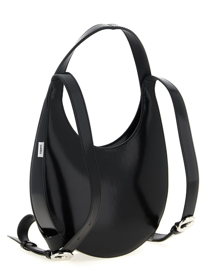Backpack by Coperni for women in leather & metal black presents a stately Icon Swipe Leather & Metal Backpack design, showcasing a secure zipper & buckle with ample and versatile backpack-strap, adjustable-strap & handle for a stately finish.