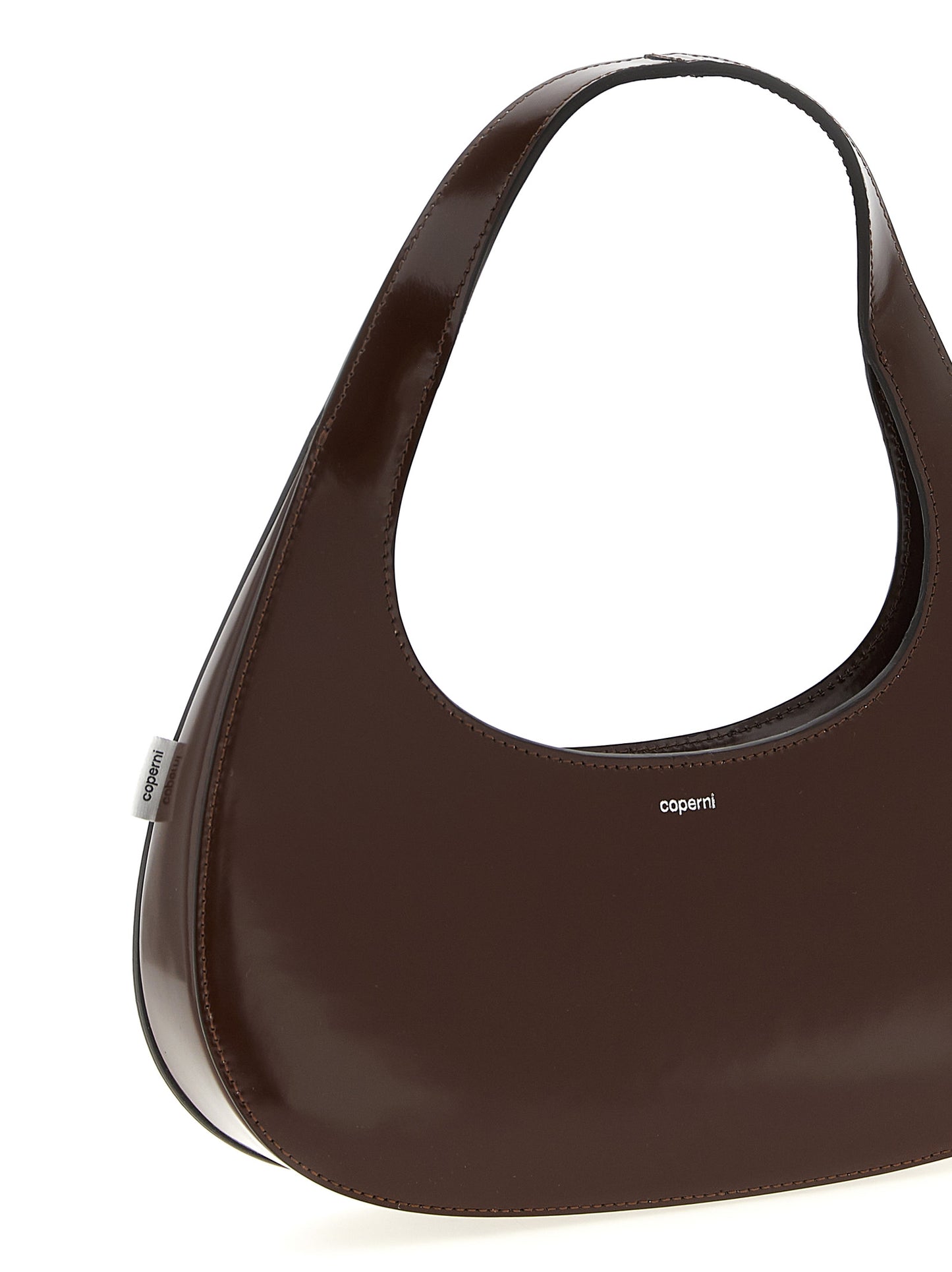 Handbag by Coperni for women in leather brown features a refined silhouette, showcasing a secure zipper, organized , and versatile handle for a refined finish.