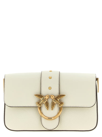 Mini Crossbody Flap Handbag by PINKO for women in viscose & synthetic fur white features a transformative sophistication silhouette, showcasing a secure flap & magnetic, ample , and versatile crossbody-strap, shoulder-strap & adjustable-strap for a transformative sophistication look.