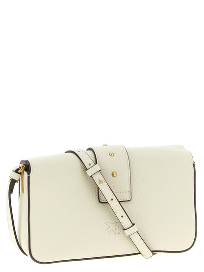 Mini Crossbody Flap Handbag by PINKO for women in viscose & synthetic fur white features an versatile silhouette, showcasing a secure flap & magnetic and versatile with versatile crossbody-strap, shoulder-strap & adjustable-strap for a versatile finish.