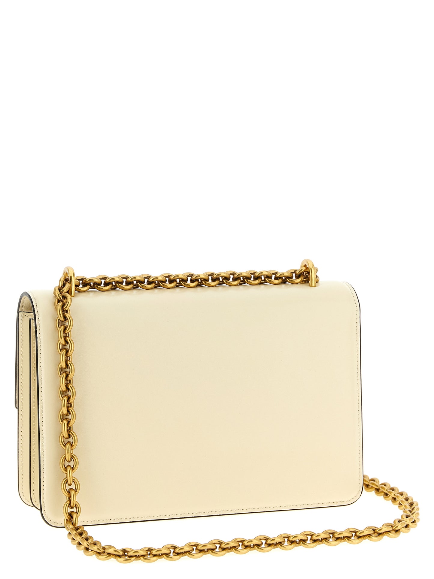 Shoulder Flap Bag by Valentino Garavani for women in calfskin leather white & signature features an effortlessly chic silhouette with a secure flap & magnetic, ample , and versatile shoulder-strap for effortlessly chic everyday luxury.