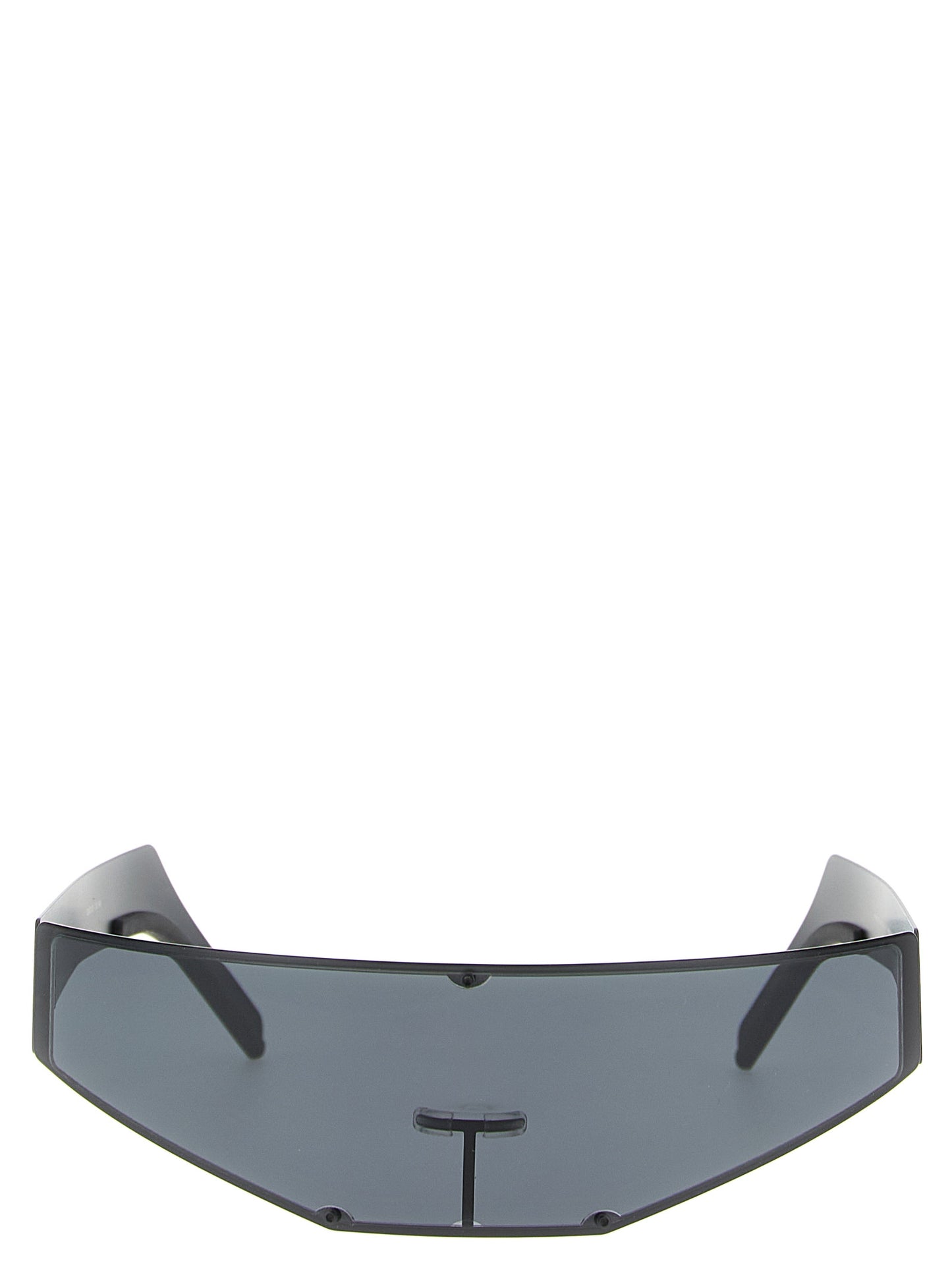 Sunglasses by Rick Owens for men in stainless steel & rubber black features an effortlessly chic with black coloured frame detailing and for a effortlessly chic aesthetic.
