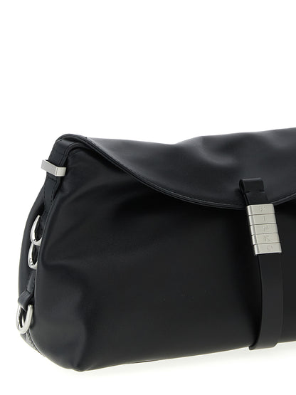Shoulder Saddle Baguette Bag by PINKO for women in viscose & synthetic fur black & silver features an effortlessly chic silhouette with a secure , ample , and versatile shoulder-strap & adjustable-strap for effortlessly chic everyday luxury.