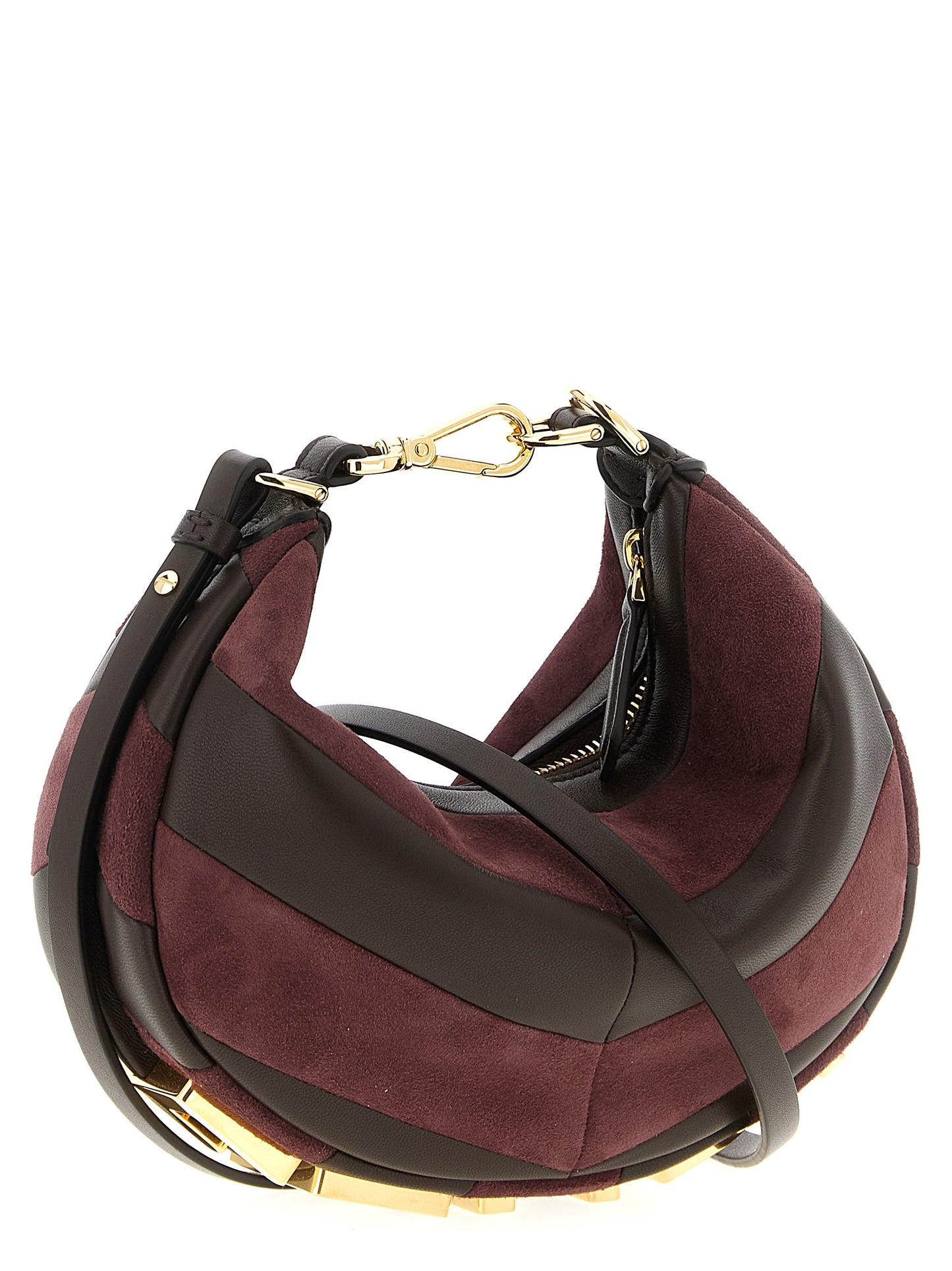Mini Handbag by Fendi for women in lamb leather multicolor features a signature silhouette, showcasing a secure zipper and signature with versatile shoulder-strap, adjustable-strap & handle for a sophisticated look.