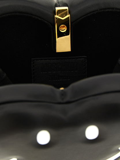 Handbag by Moschino for women in foam black features a exquisite silhouette, showcasing a secure and exquisite with versatile shoulder-strap, adjustable-strap & handle for a exquisite finish.