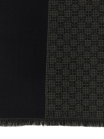 Scarf by Gucci for men in wool & silk multicolor & jacquard features a snug silhouette, perfectly showcasing the elegant drape and premium finish of the Gg Wool & Silk Foulard Wrap Fringes Scarf.