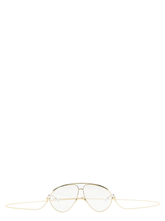 Sunglasses by Gucci for women in acetate & polyamide gold & transparent features an timeless aviator frame design with gold coloured frame frames and for a timeless finish.