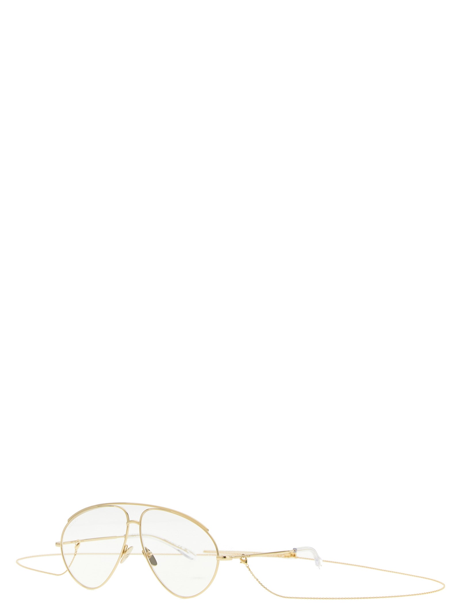 Sunglasses by Gucci for women in acetate & polyamide and gold & transparent presents a enviable silhouette, featuring gold coloured frame and aviator frame design with for a enviable look.