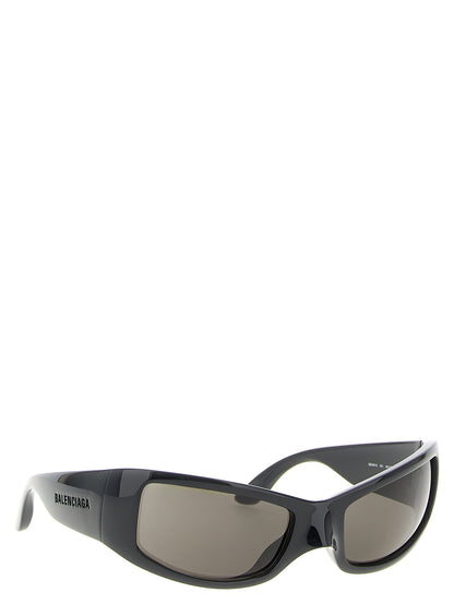 Sunglasses by Balenciaga for men in acetate & polyamide and black featuring an stylish with a sophisticated black coloured frame finish and high-performance .