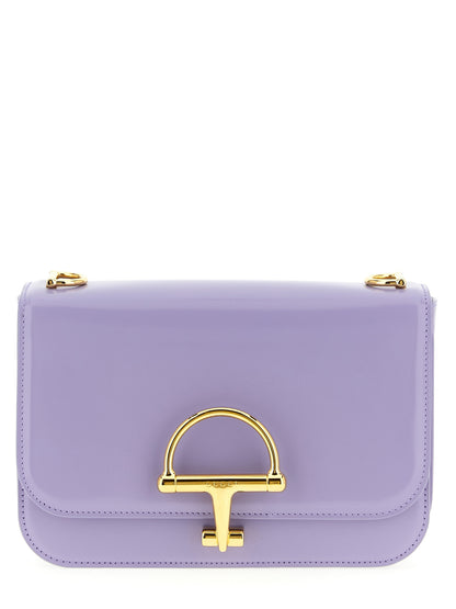 2-in-1 Shoulder & Crossbody Flap Bag by Gucci for women in calfskin leather purple features a stately silhouette, showcasing a secure flap, ample , and stately crossbody-strap, shoulder-strap & adjustable-strap for a stately finish.